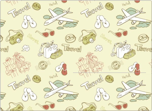 Travel Pattern laptop sticker 17 inch