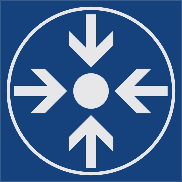 Trefpunt blauw tegel