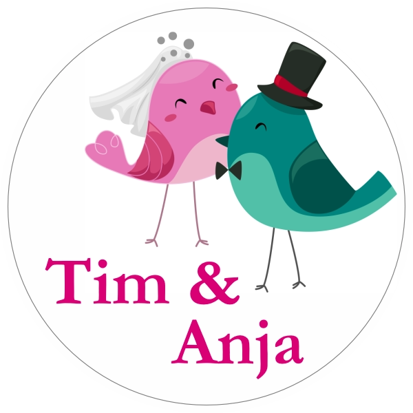Trouwen Lovebirds Sticker