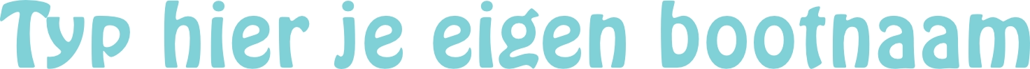Type hier je eigen bootnaam sticker