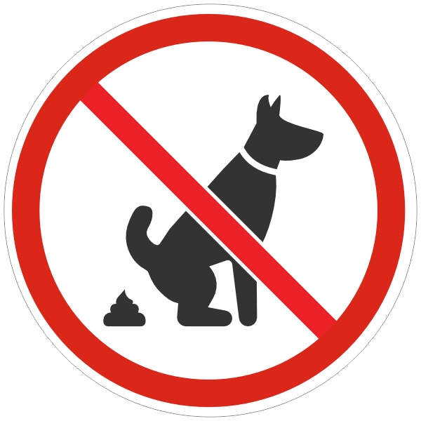 Verboden te poepen sticker