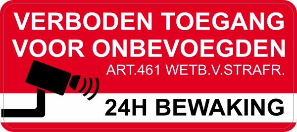 Verboden toegang sticker