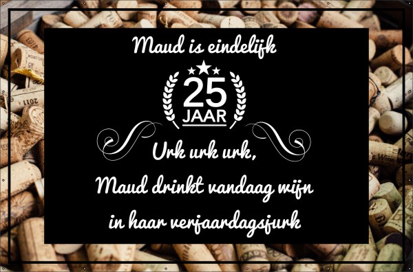 raket weg Herhaald Verjaardag 25 jaar | 123spandoek.nl