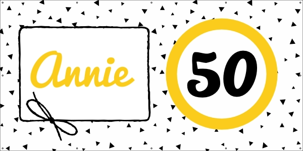 Verjaardag 50 jaar spandoek met naam