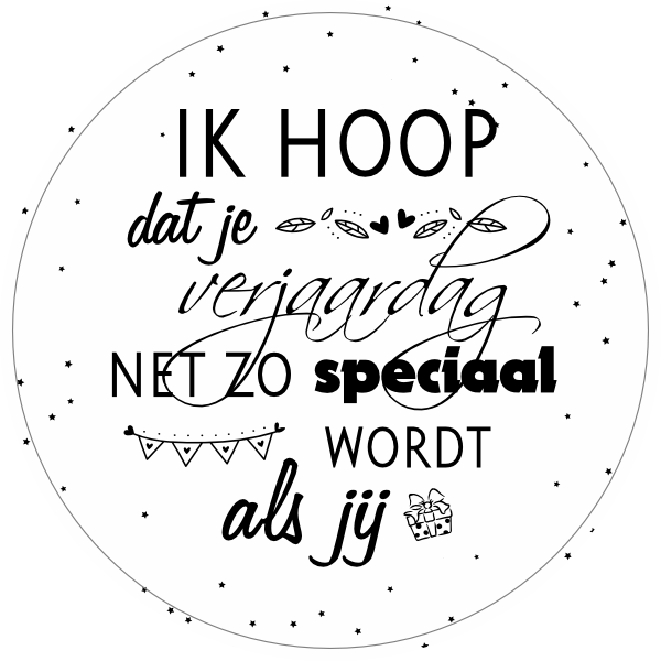 Verjaardag speciaal sticker