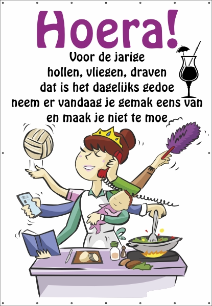 Verjaardag vrouw Spandoek