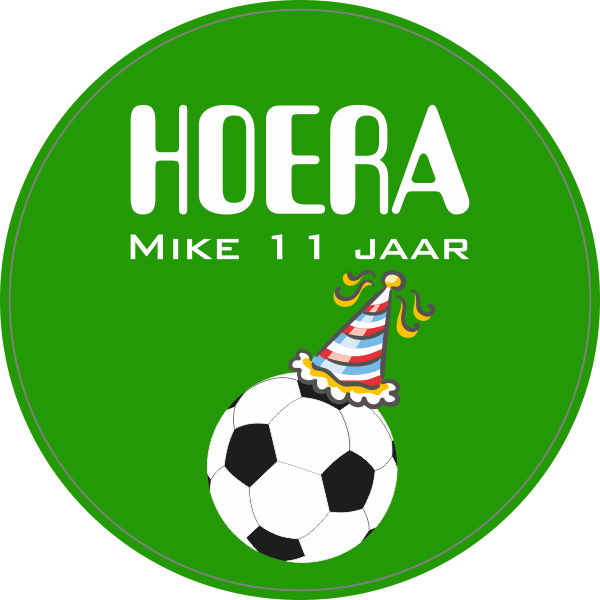 Voetbal verjaardag sticker
