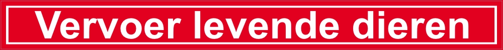 Vervoer levende dieren sticker