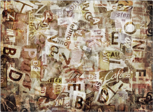 Vintage Letters Laptop Sticker 17 inch