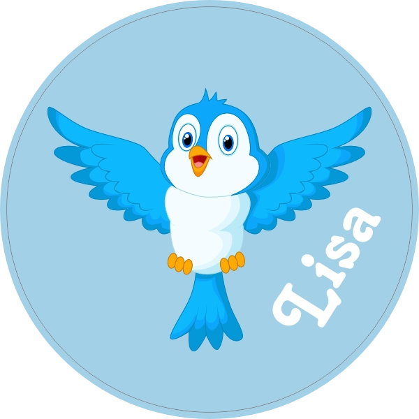 Vogel geboortesticker