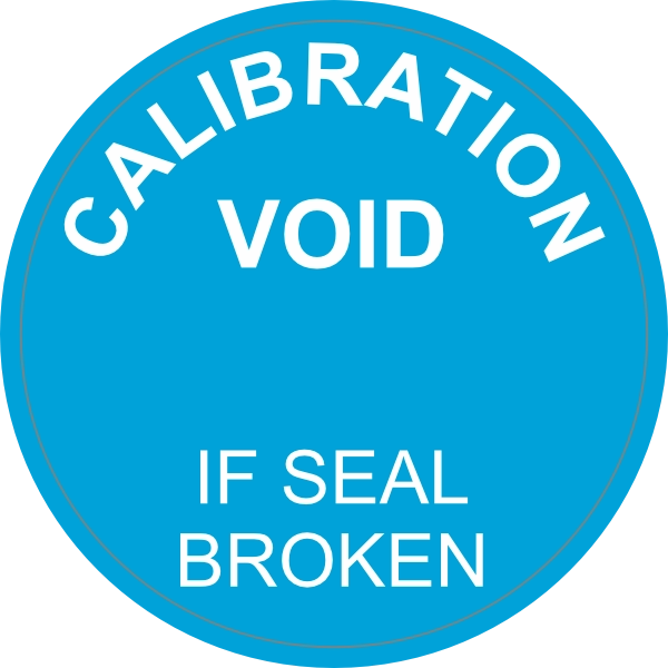Void if broken blauwe sticker