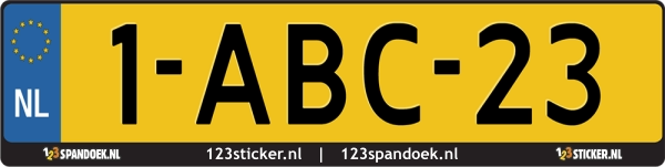 Kentekenplaathouder voorbeeld met logo
