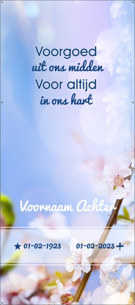 Voorgoed uit ons midden grafdoek