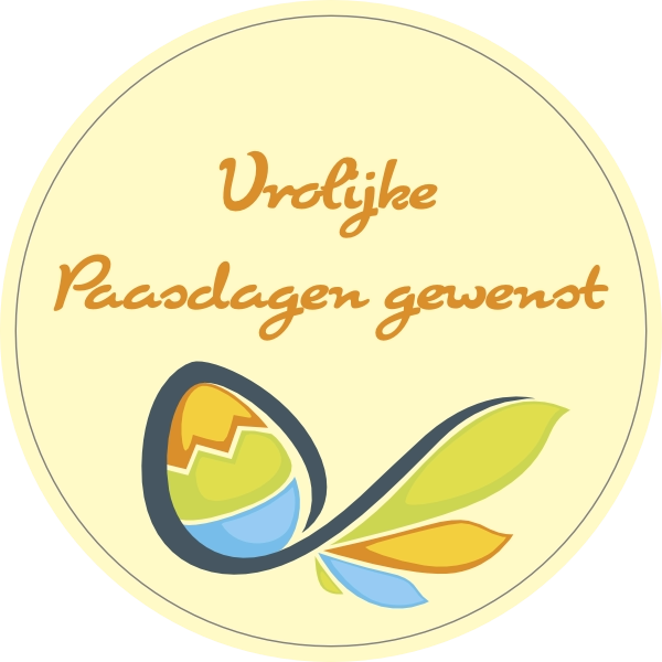 Vrolijke Paasdagen gewenst sticker