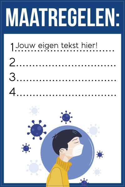 Vul eigen maatregelen in sticker