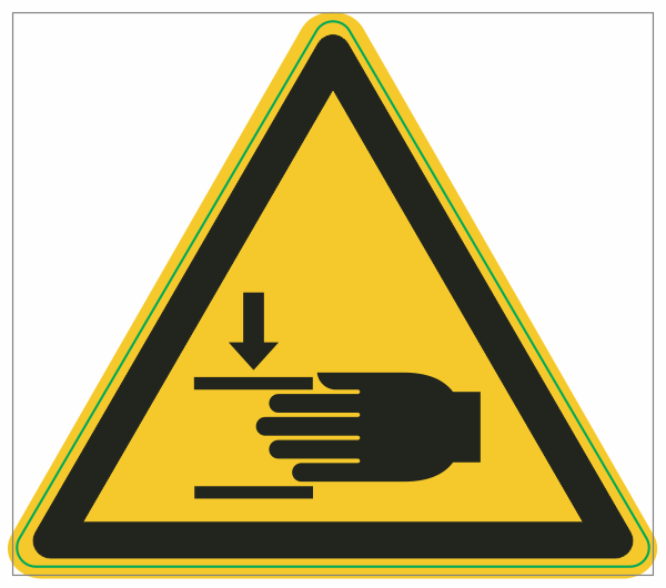 W024 Knellingsgevaar hand sticker