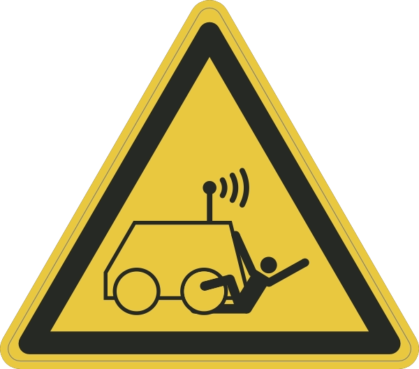 W037 Op afstand bediende machine sticker