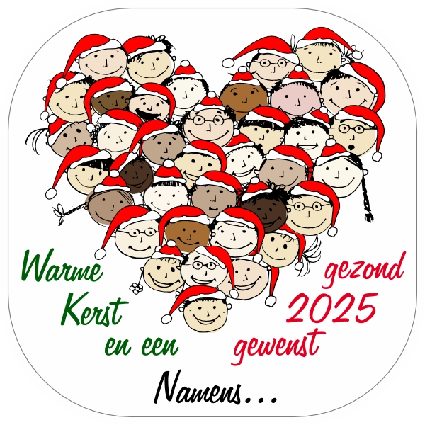 Warme kerst gewenst sticker