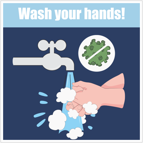 Wash your hands sticker