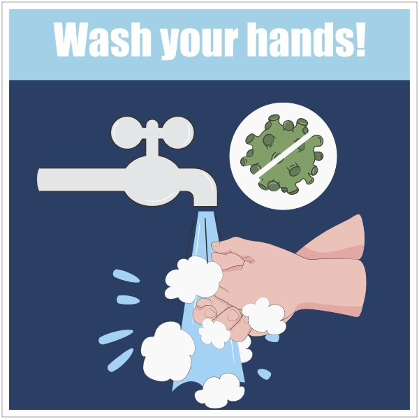 Wash your hands sticker