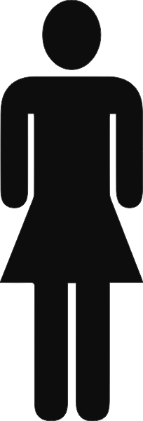 WC muursticker vrouw