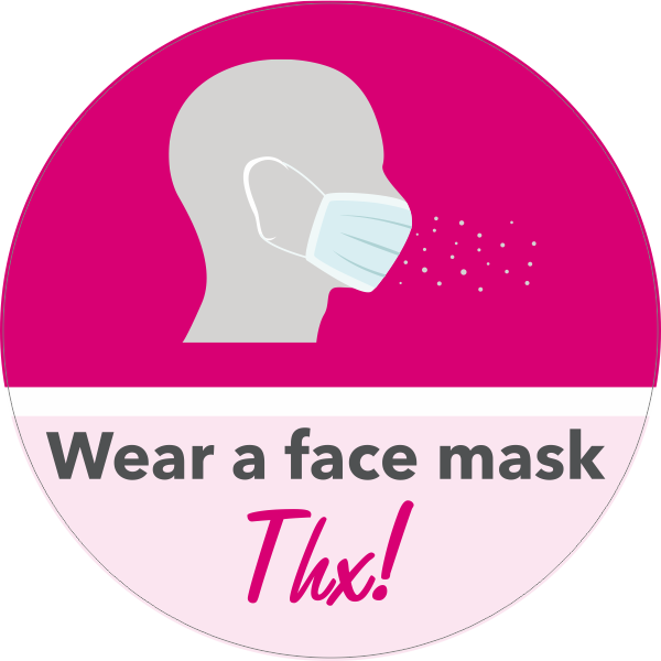 Wear a face mask sticker