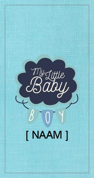 Welcome baby boy handdoek met naam