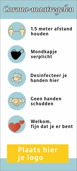 Corona-maatregelen spandoek