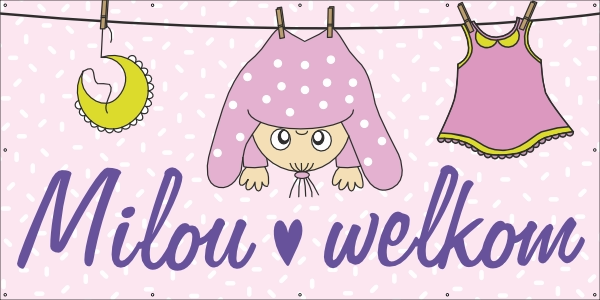 Welkom girl spandoek