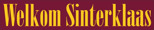 Welkom Sinterklaas Spandoek