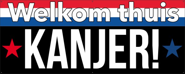 Ongebruikt Welkom thuis kanjer | 123spandoek.nl XA-84