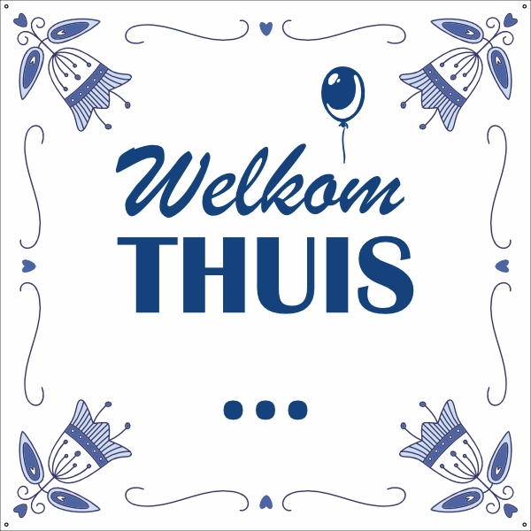 Welkom thuis oud hollands spandoek