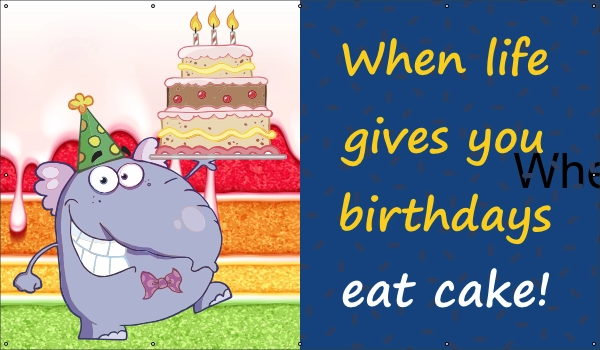 When life gives you birthdays spandoek
