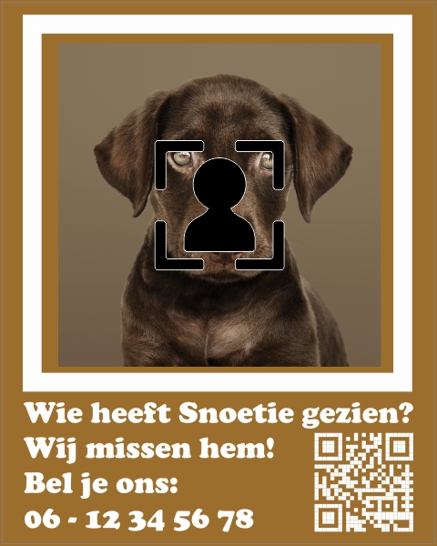 Hond vermist sticker