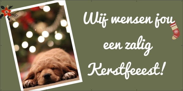 Wij wensen jou een zalig Kerstfeest spandoek