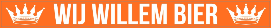 Wij Willem bier koningsdagsticker