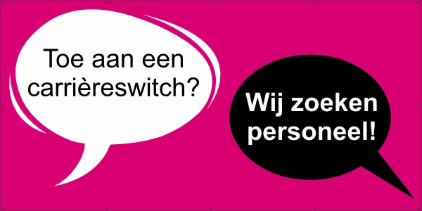 Wij zoeken personeel spandoek