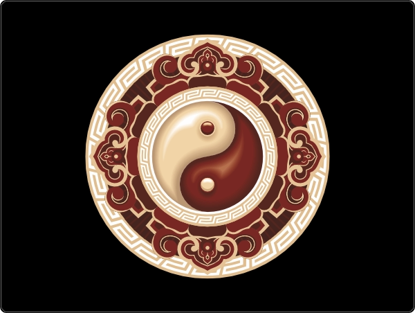 Yin Yang laptop sticker 15 inch