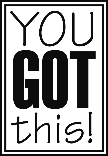 You got this plakletters