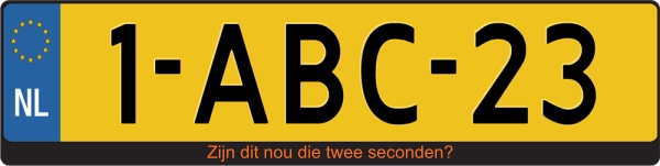 Zijn dit nou die twee seconden kentekenplaathouder