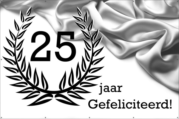 Sjah Revolutionair Kelder Zilveren jubileum (Spandoek) | 123spandoek.nl
