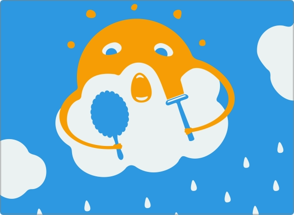 Zon illustratie laptop sticker 17 inch