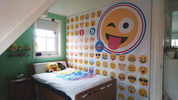 Smileyspandoek slaapkamer