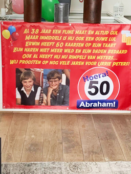 Spandoek Abraham 50 jaar