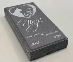 Halve stoeptegel memoriam huisdier