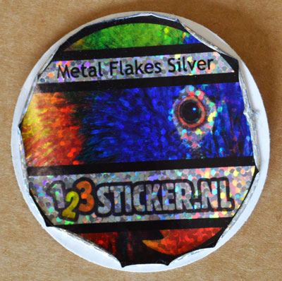 Metal Flakes Zilver sticker printen tot de rand