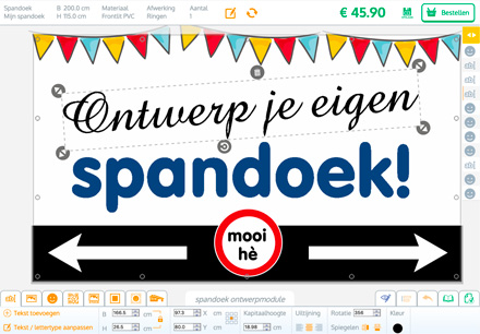 Ongebruikt Spandoek maken bij 123spandoek.nl | 123spandoek.nl HR-66