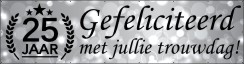 25 jaar gefeliciteerd trouwdag