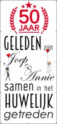 50 jaar geleden samen in het huwelijk getreden