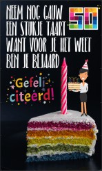 50 jaar taart bejaard